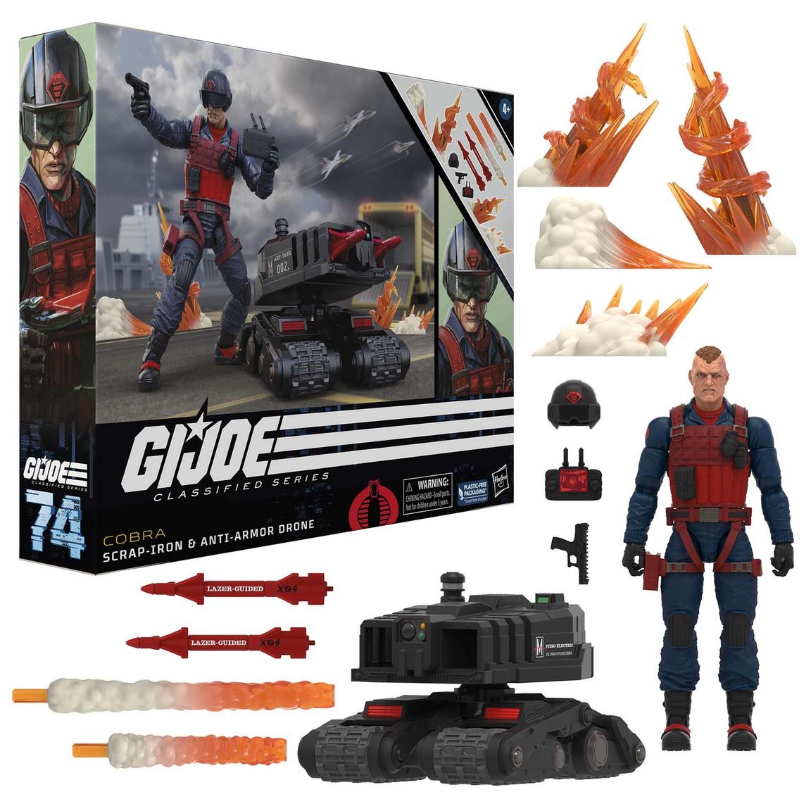 Hasbro G.I. Joe Classified Series Scrap-Iron and Anti-Armor Drone 6-in Action Figure Set 2-Pack