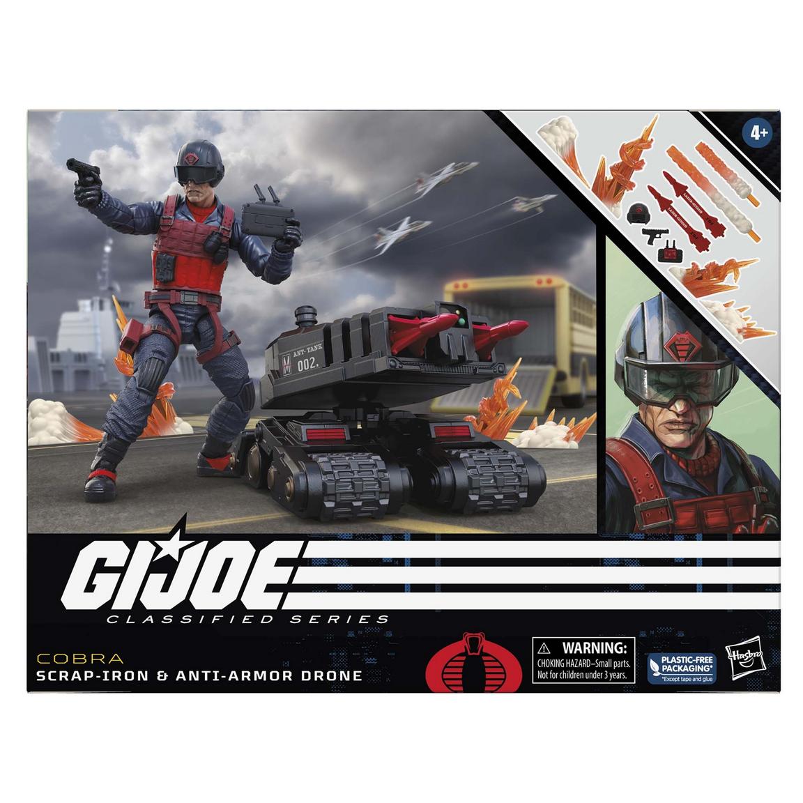 Hasbro G.I. Joe Classified Series Scrap-Iron and Anti-Armor Drone 6-in Action Figure Set 2-Pack