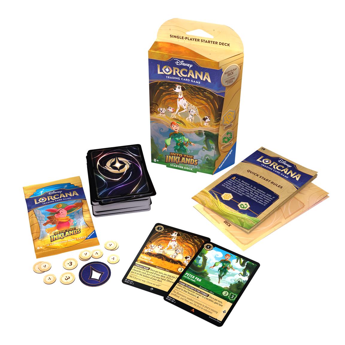 Disney Lorcana Trading Card Game: Into the Inklands Chapter 3 Amber and Emerald Starter Deck