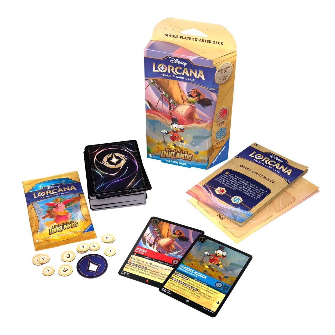 Disney Lorcana Trading Card Game: Into the Inklands Chapter 3 Ruby and Sapphire Starter Deck