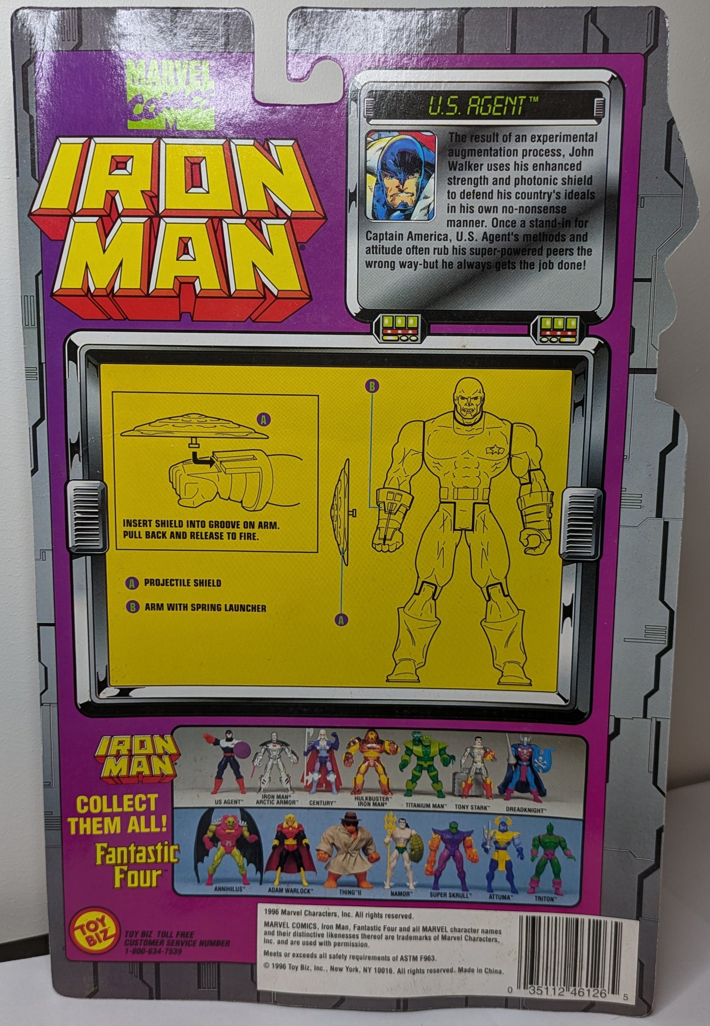 Marvel Comics Iron Man U.S. Agent with Projectile Shield