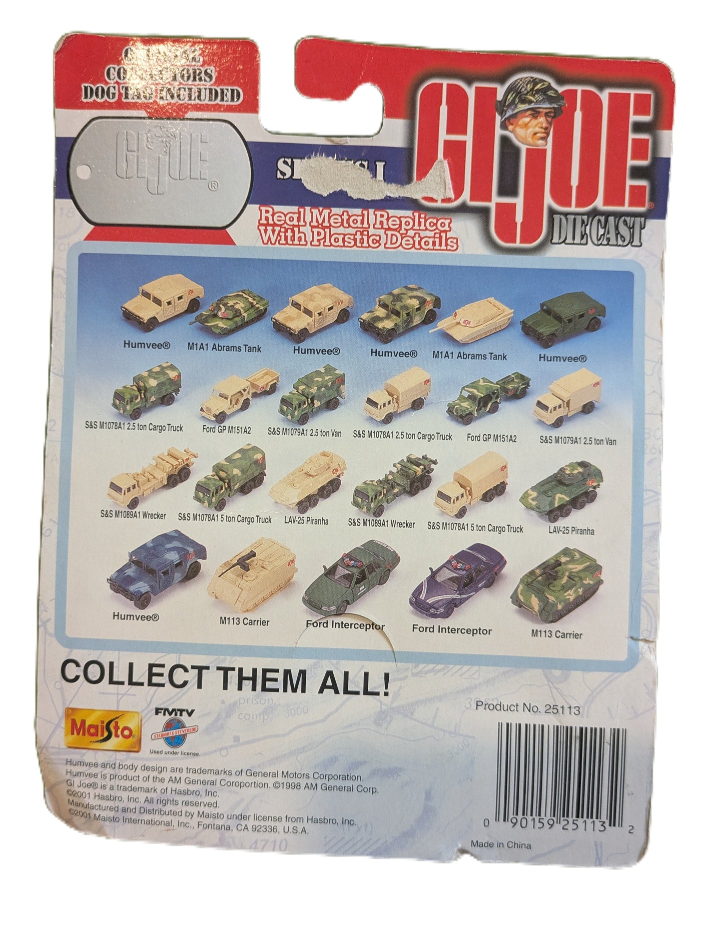 G.I. Joe Die Cast Series 1 LAV-25 Pirahna