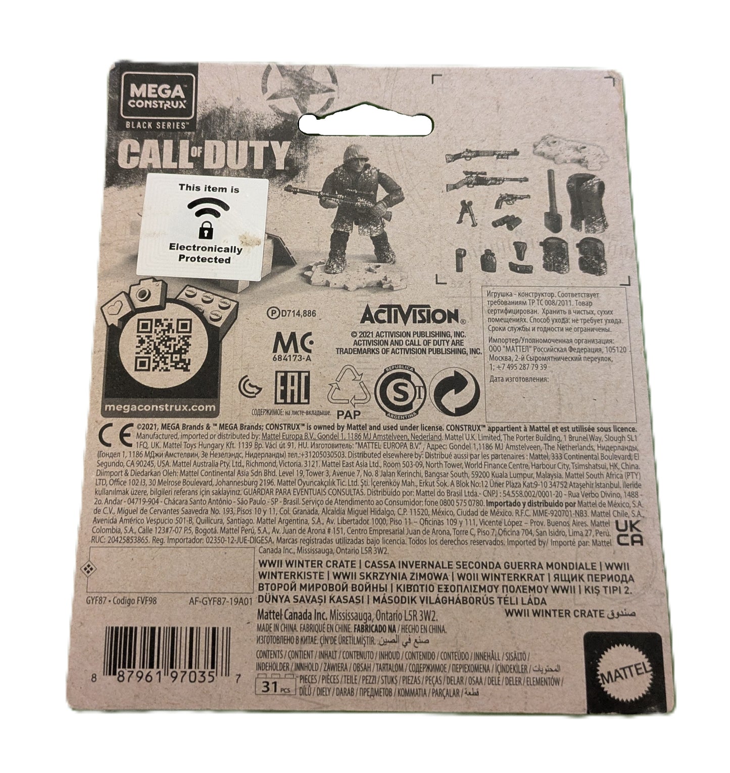 Mega Construx Call of Duty Black Series 31 Pcs WWII Winter Crate Set