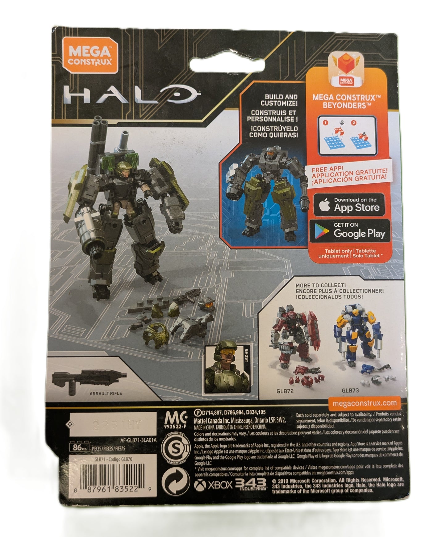 Mega Construx Halo Mark 1 Prototype Exosuit 86 Pcs Pro Builders Set