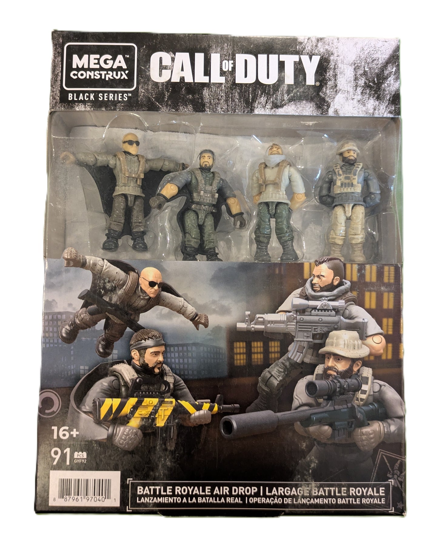 Mega Construx Call of Duty Black Series Battle Royale Air Drop 91 Pcs 4 Figures Set