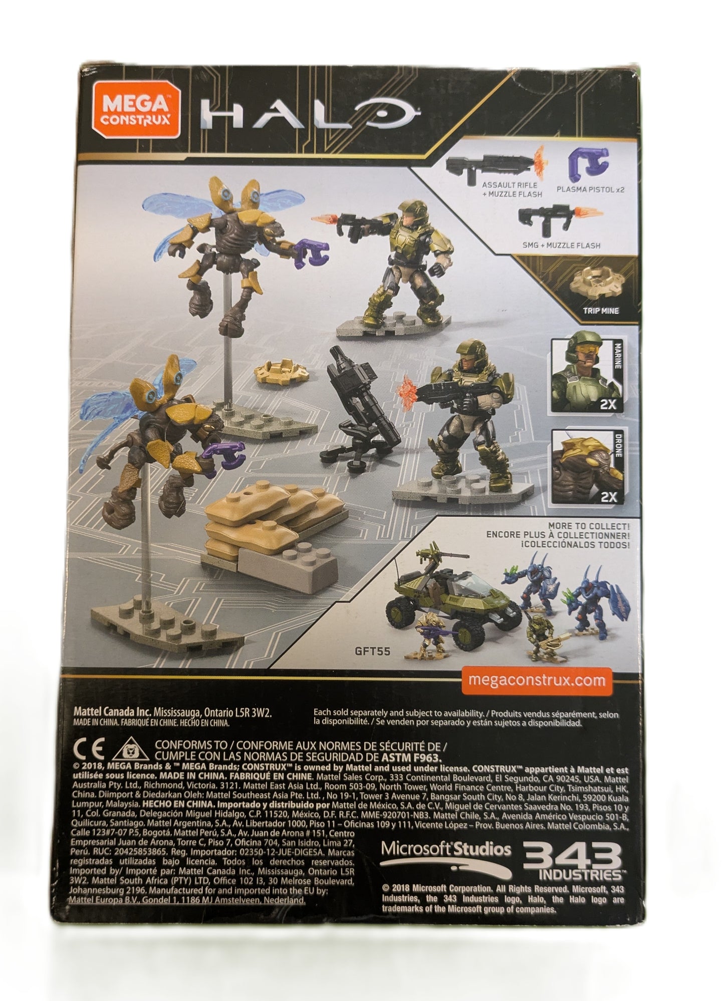 Mega Construx Halo UNSC Marine Defense 10 Years 94 Pcs 4 Figures Pro Builder Set