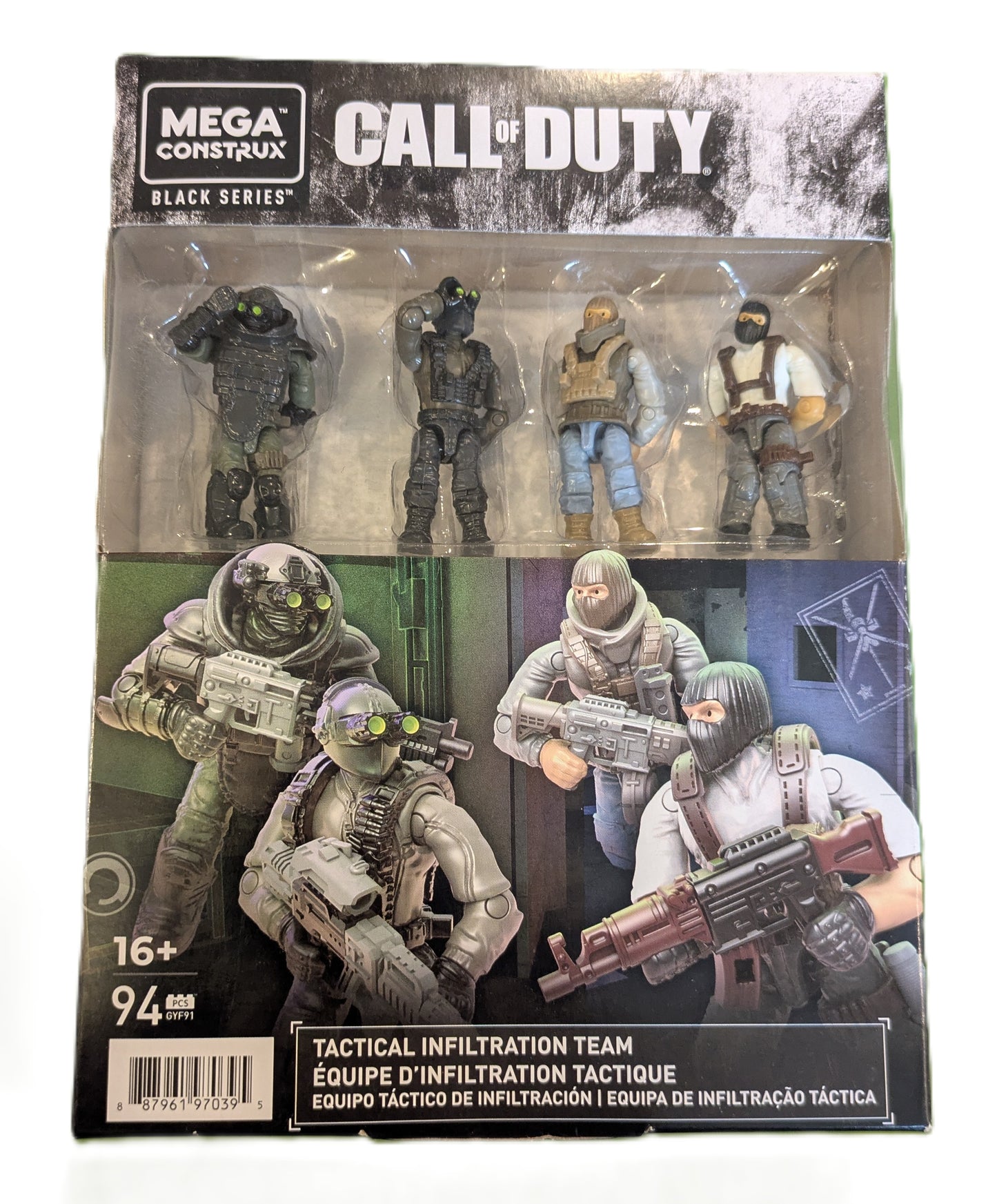 Mega Construx Call of Duty Black Series Tactical Infiltration Team 94 Pcs 4 Figures Set