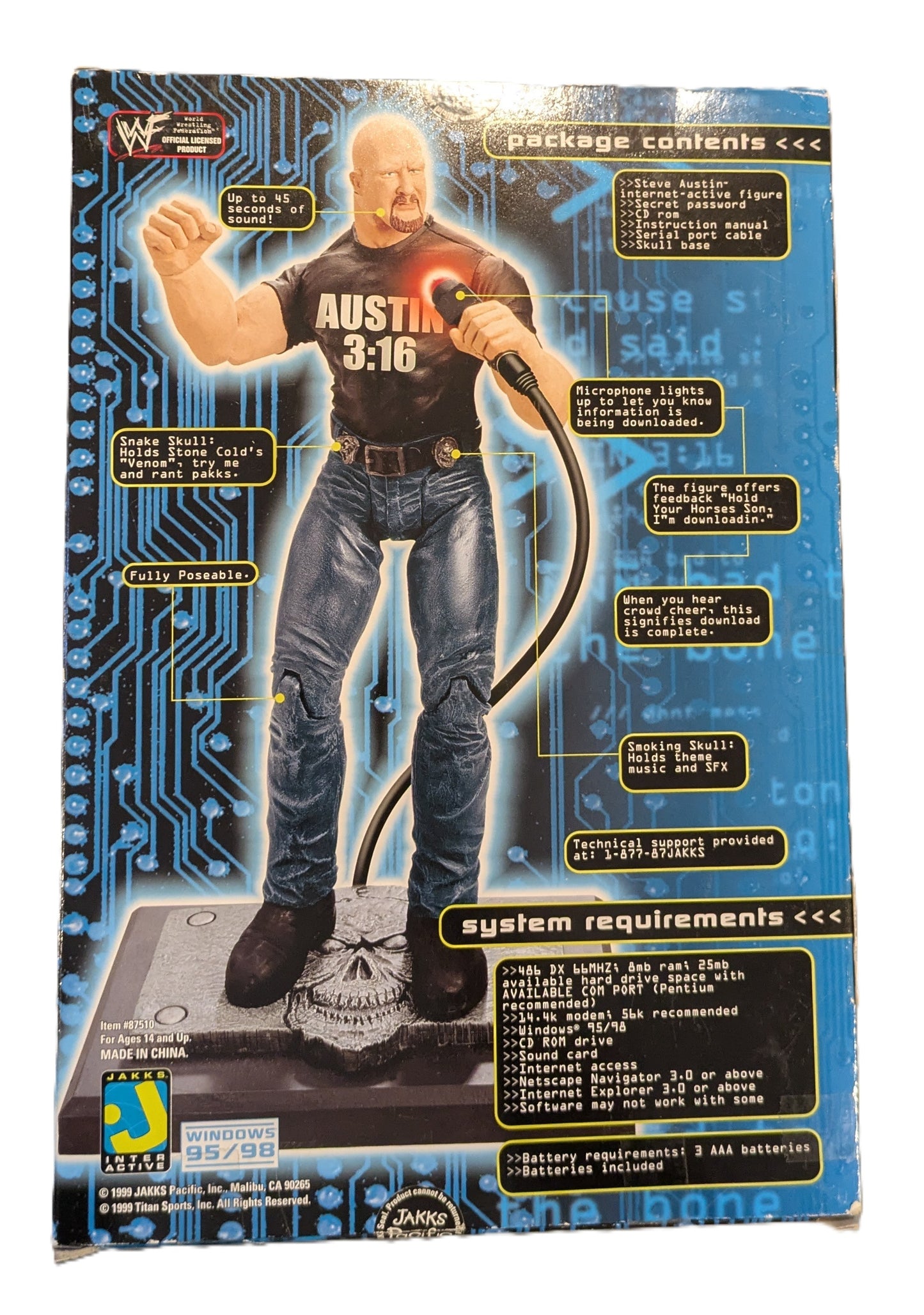 WWF Stone Cold Steve Austin Electronic Figure