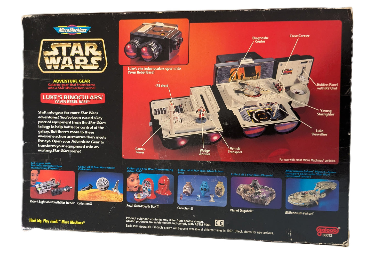 Star Wars Micromachines Luke's Binoculars/ Yavin Rebel Base Playset