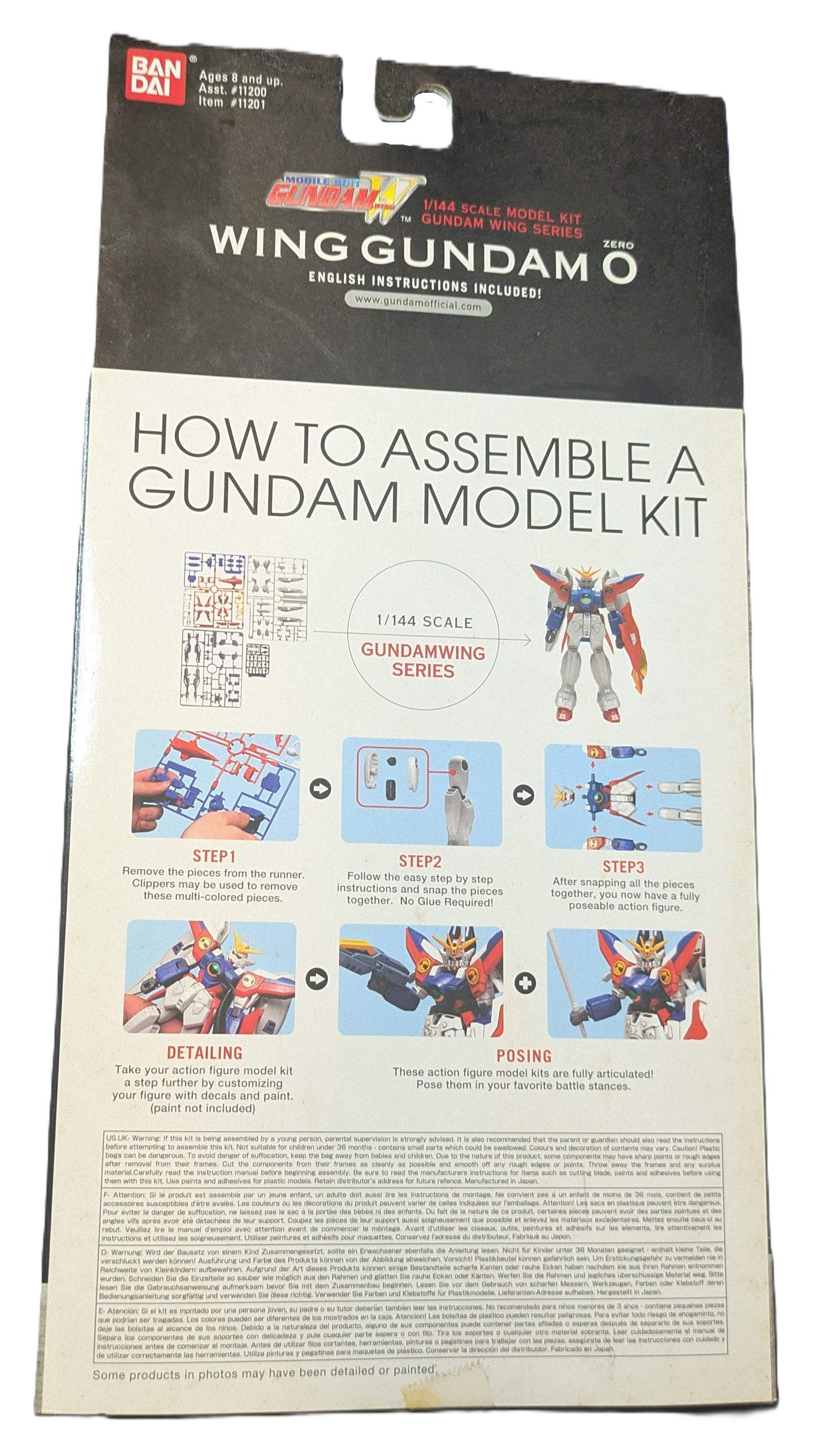 Bandai Mobile Suit Gundam Wing Zero Gundam 0 #11201 Scale 1/144 Model Kit
