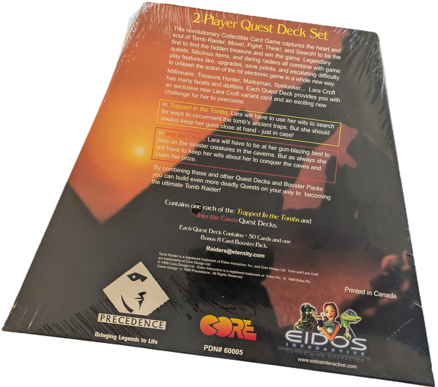 Tomb Raider Collectible Card Game Starring Lara Croft 2 Player Quest Deck Set