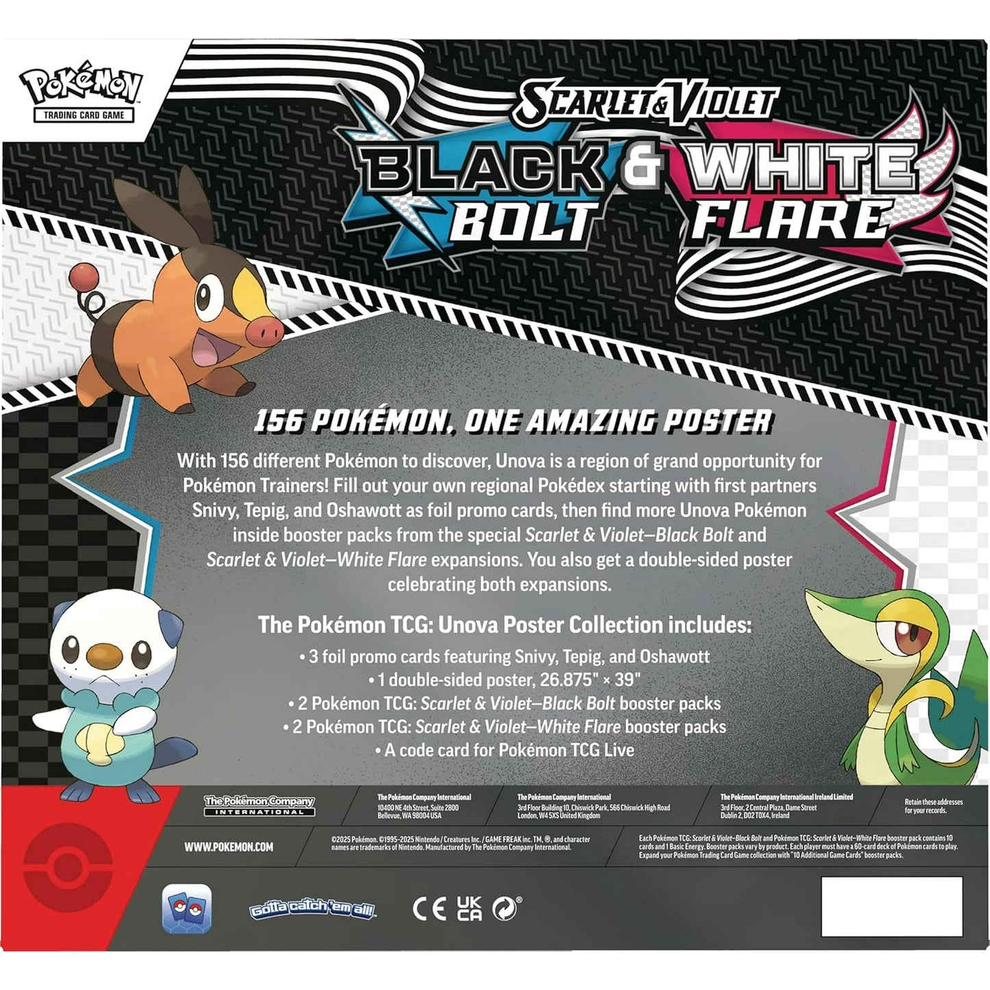 Pokémon Trading Card Game Scarlet & Violet 10.5 Unova Poster Collection Box - 4 Packs
