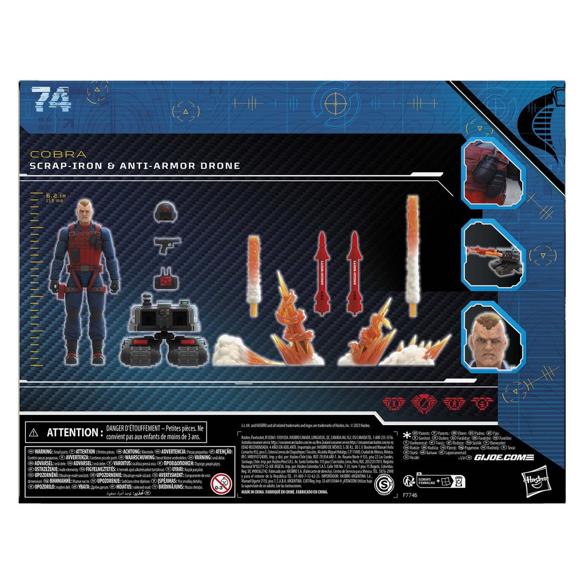 Hasbro G.I. Joe Classified Series Scrap-Iron and Anti-Armor Drone 6-in Action Figure Set 2-Pack