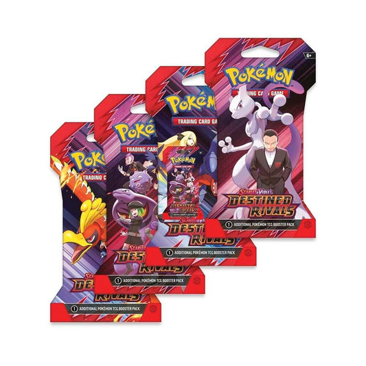 Pokémon Trading Card Game: Destined Rivals Sleeved Booster Pack Art Bundle (Set of 4)