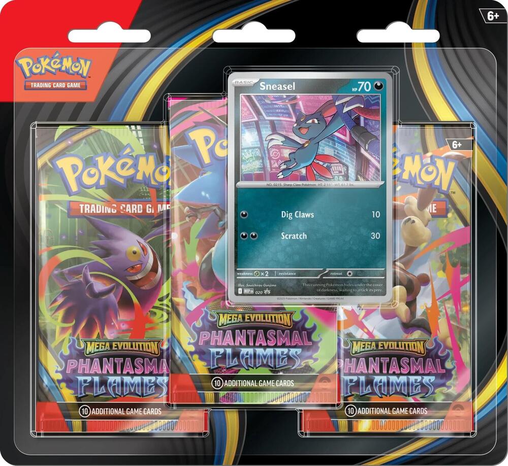Pokémon Trading Card Game: Phantasmal Flames 3 Pack Blister (Sneasel)