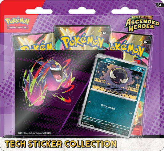 Pokémon Trading Card Game: Mega Evolution: Ascended Heroes Tech Sticker Collection - Gastly