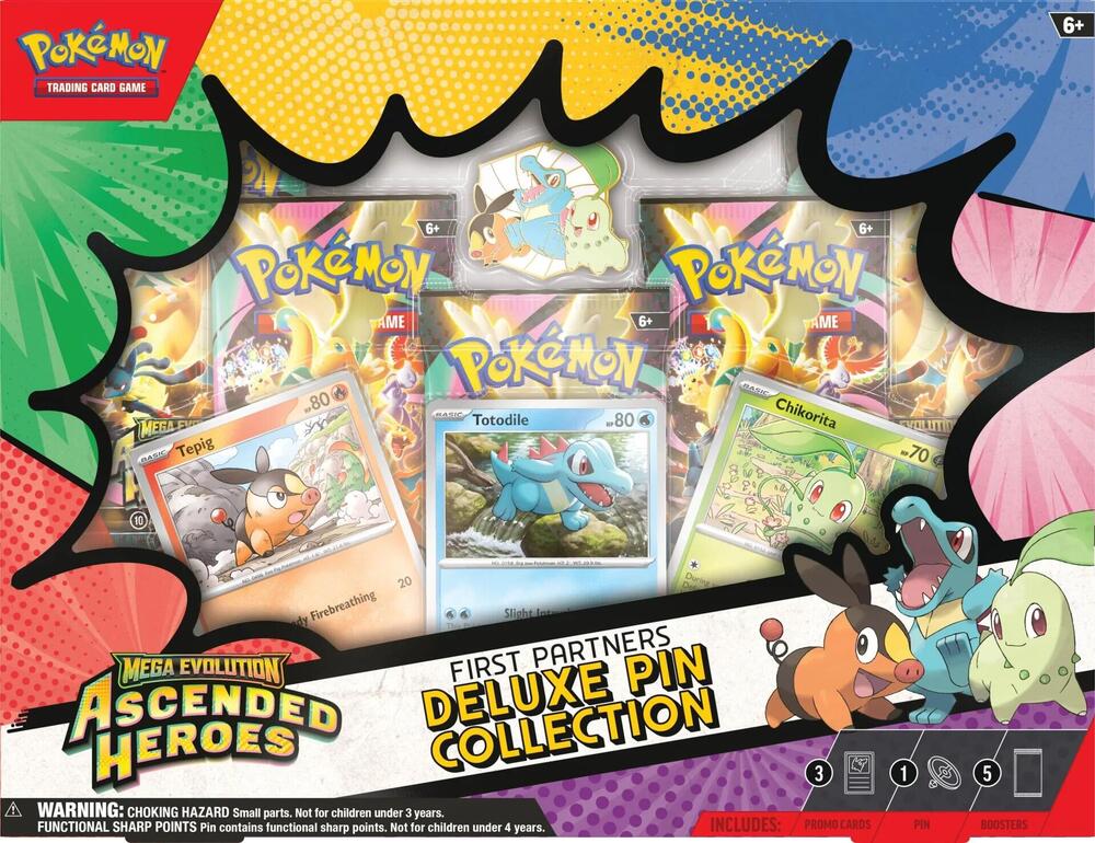 Pokémon Trading Card Game: Ascended Heroes First Partners Deluxe Pin Collection