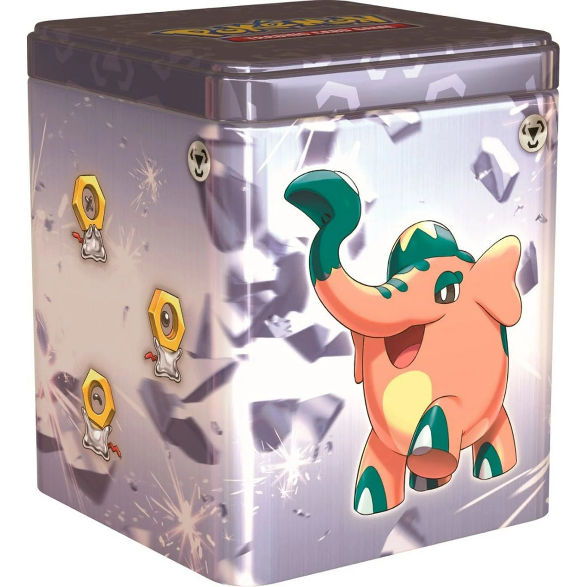 The Infamous Razzle Stack Pokémon Trading Card Game: Stack 'Em High! Tin: Metal – Infamous Collection