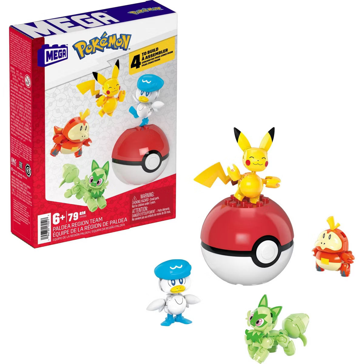 MEGA Pokémon Paldea Region Team Building Toy Kit - 79pcs