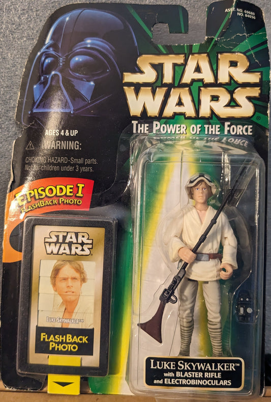 Star Wars The Power of the Force Luke Skywalker with Blaster Rifle and Electrobinoculars