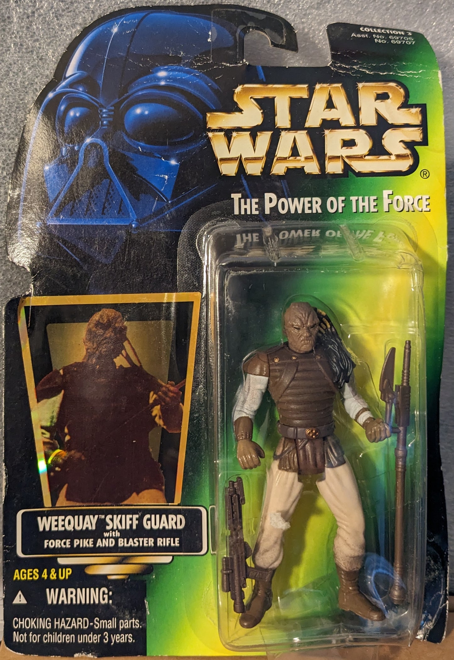 Star Wars The Power of the Force Weequay Skiff Guard with Force Pike and Blaster Rifle