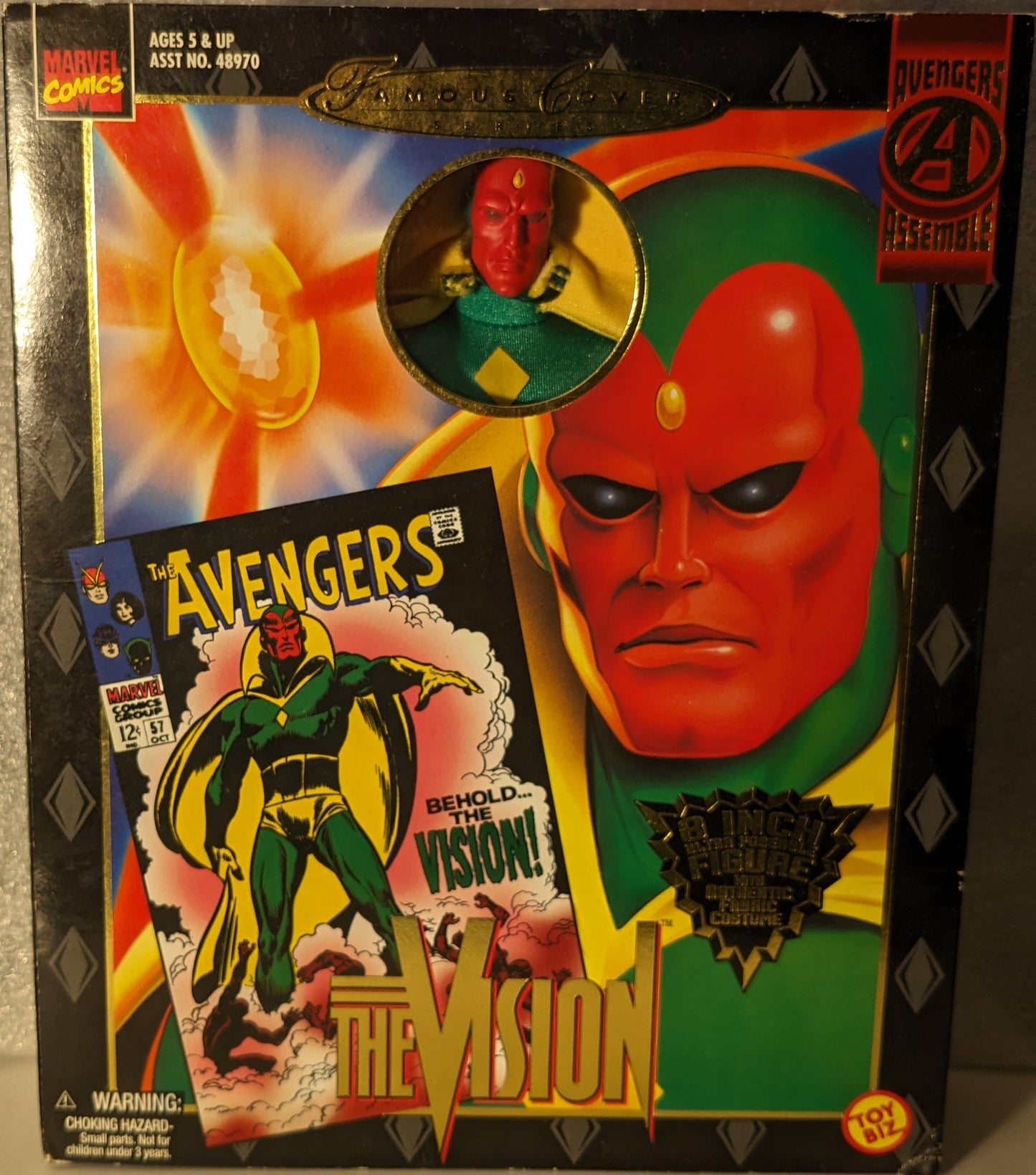 Marvel Famous Cover Series Avengers Assemble The Vision 8" Figure