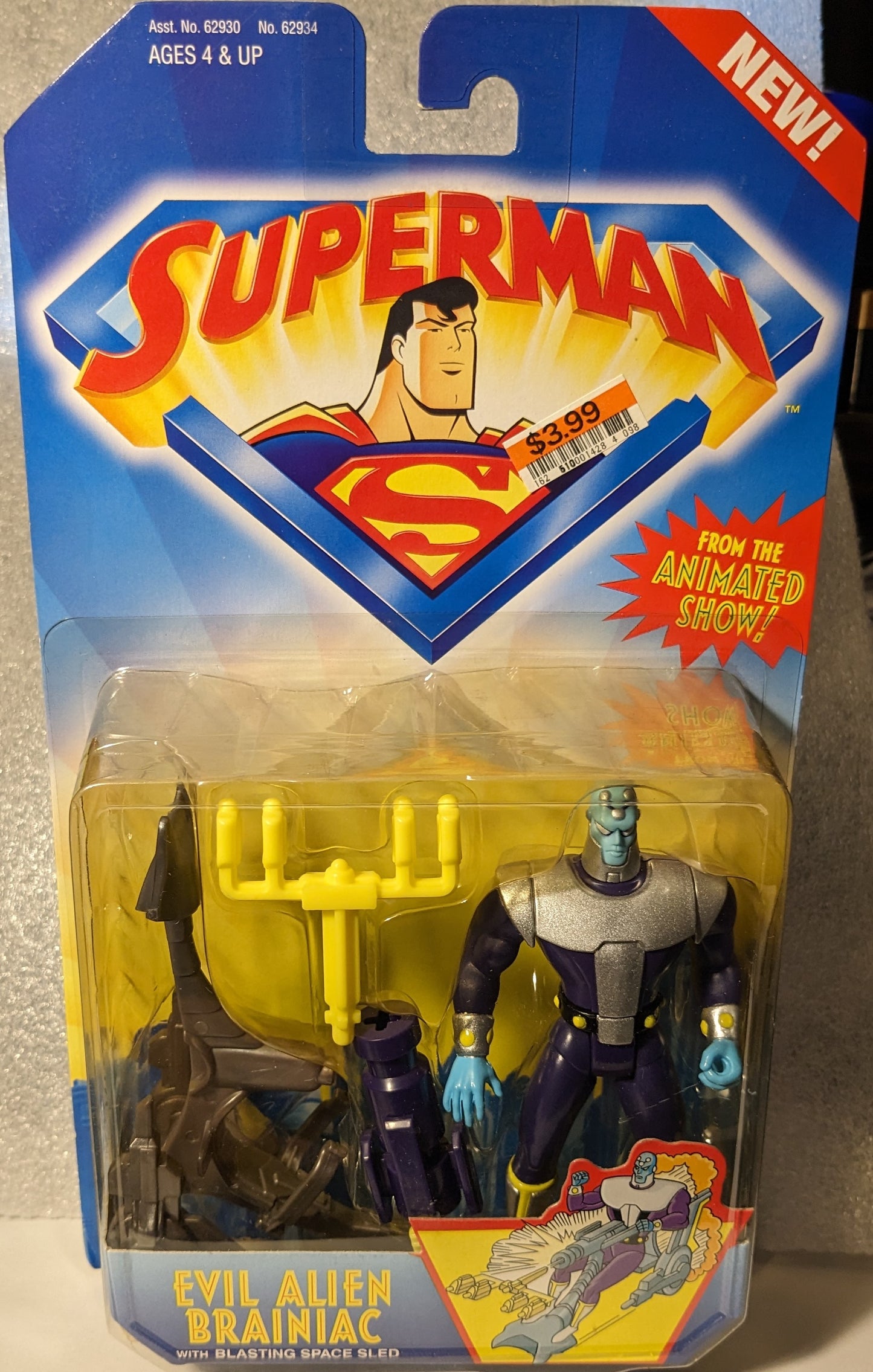 DC Comics Superman Evil Alien Brainiac with Blasting Space Sled