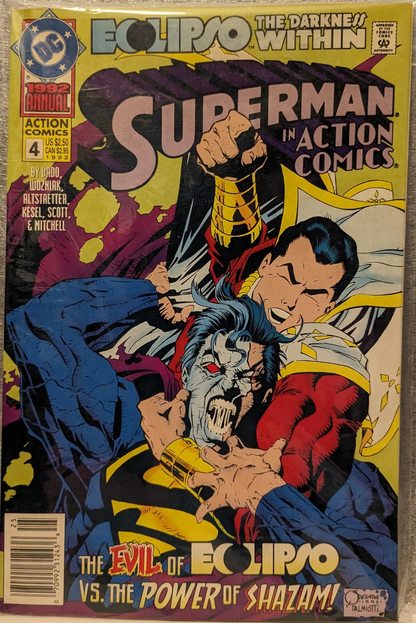 DC Comic Superman in Action Comics Eclipso The Darkness Within 4 (Annual 1992)