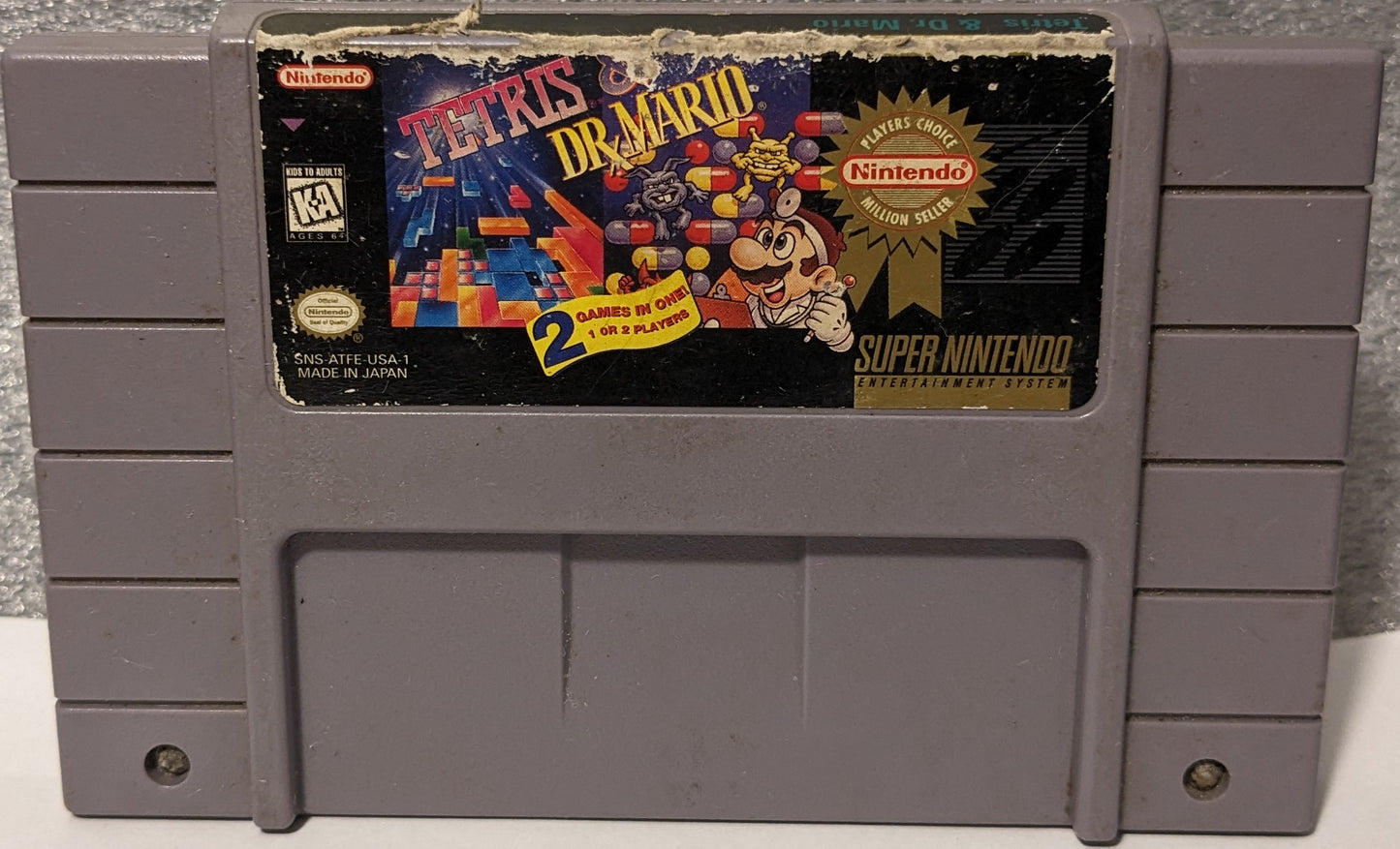 Super Nintendo Entertainment System Tetris & Dr. Mario Game