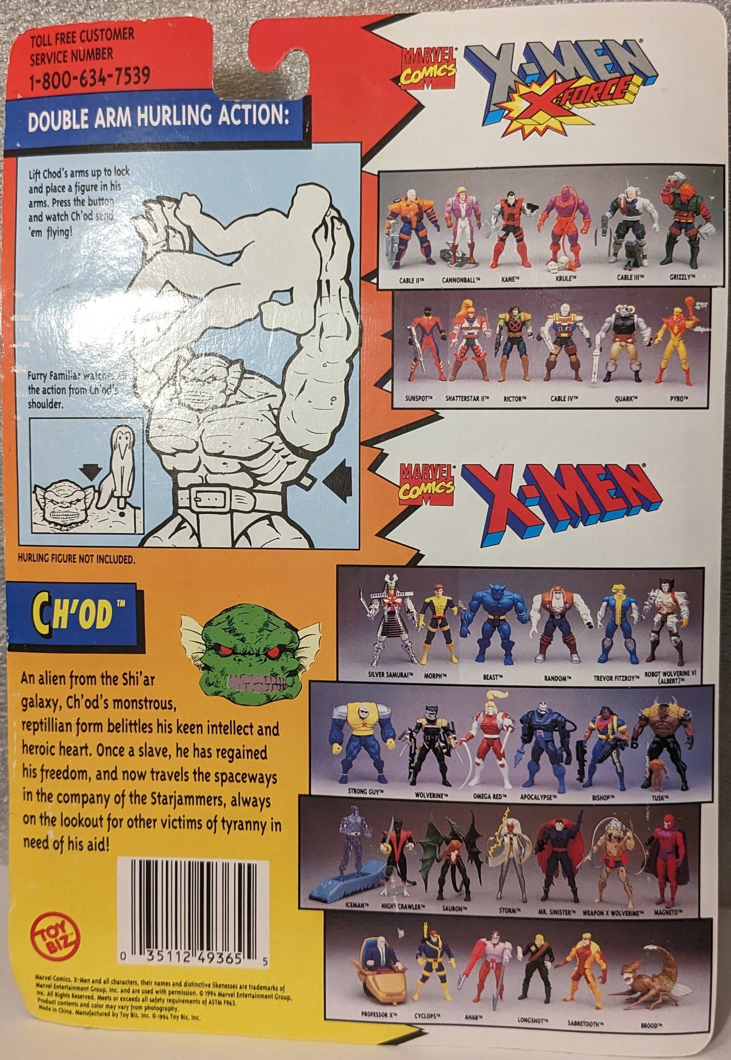 Marvel Comics The Original Mutant Super Heroes X-Men CH'OD