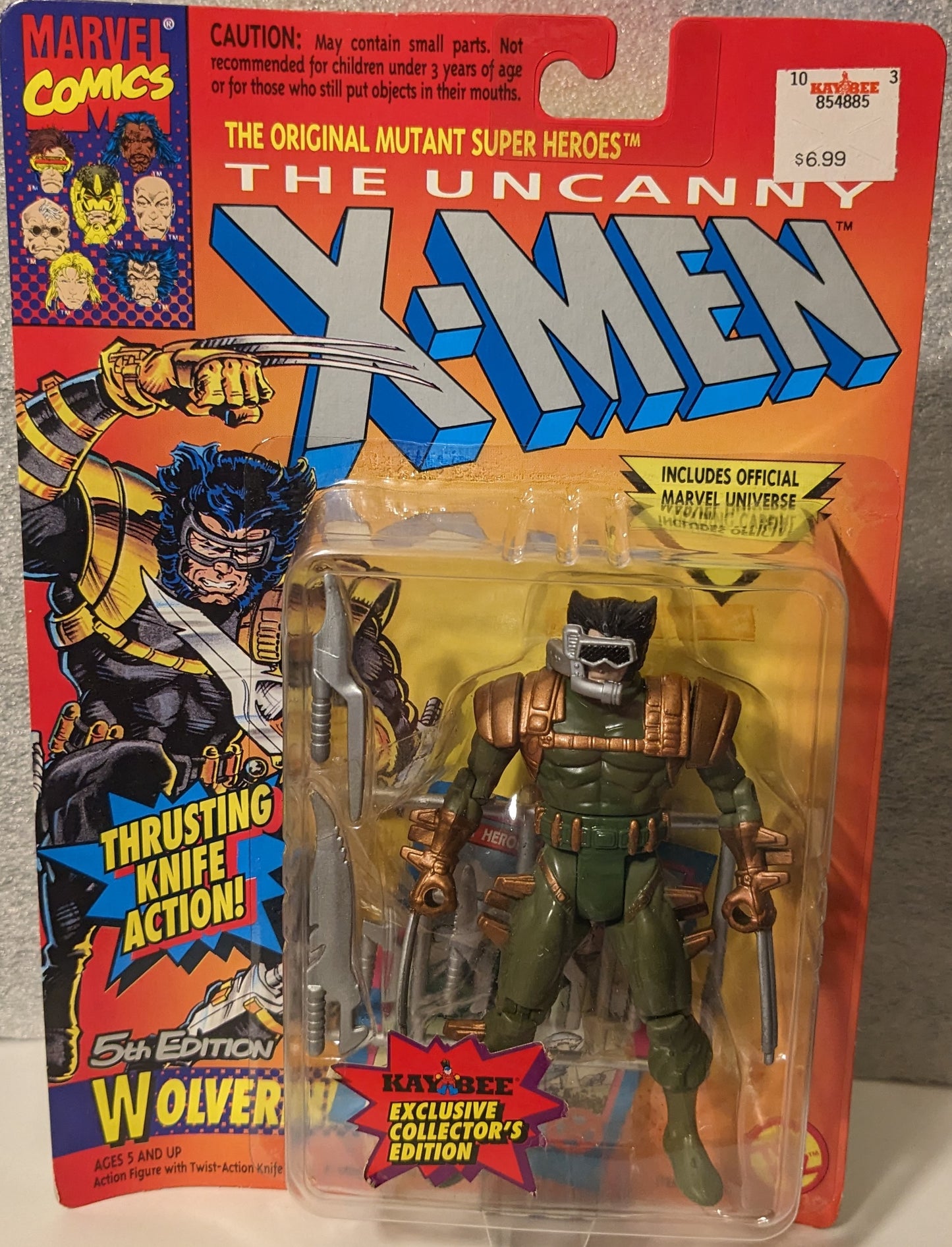 Marvel Comics The Original Mutant Super Heroes The Uncanny X-men Wolverine (KayBee Exclusive Collector's Edition)