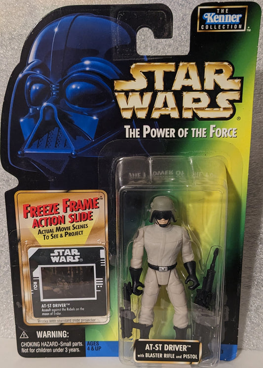 Star Wars The Power of the Force AT-ST Driver with Blaster Rifle and Pistol