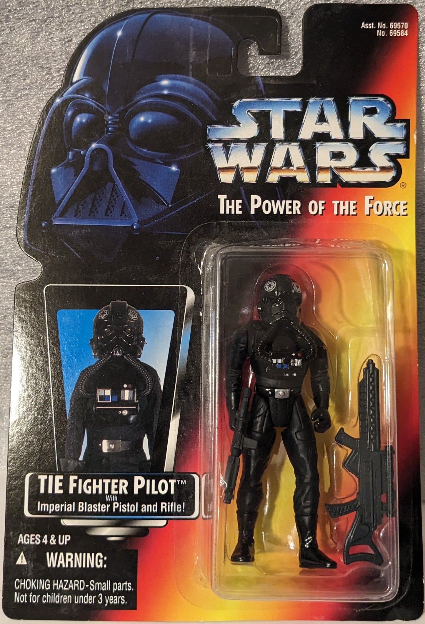 Star Wars The Power of the Force TIE Fighter Pilot with Imperial Blaster Pistol and Rifle!