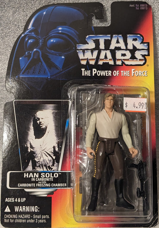 Star Wars The Power of the Force Han Solo in Carbonite with Carbonite Freezing Chamber