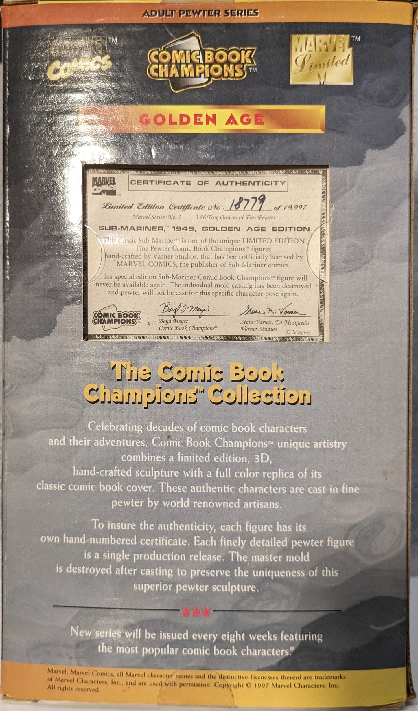 Marvel Comics Marvel Limited Fine Pewter Collector Series Sub-Mariner 1945 (Limited Edition)