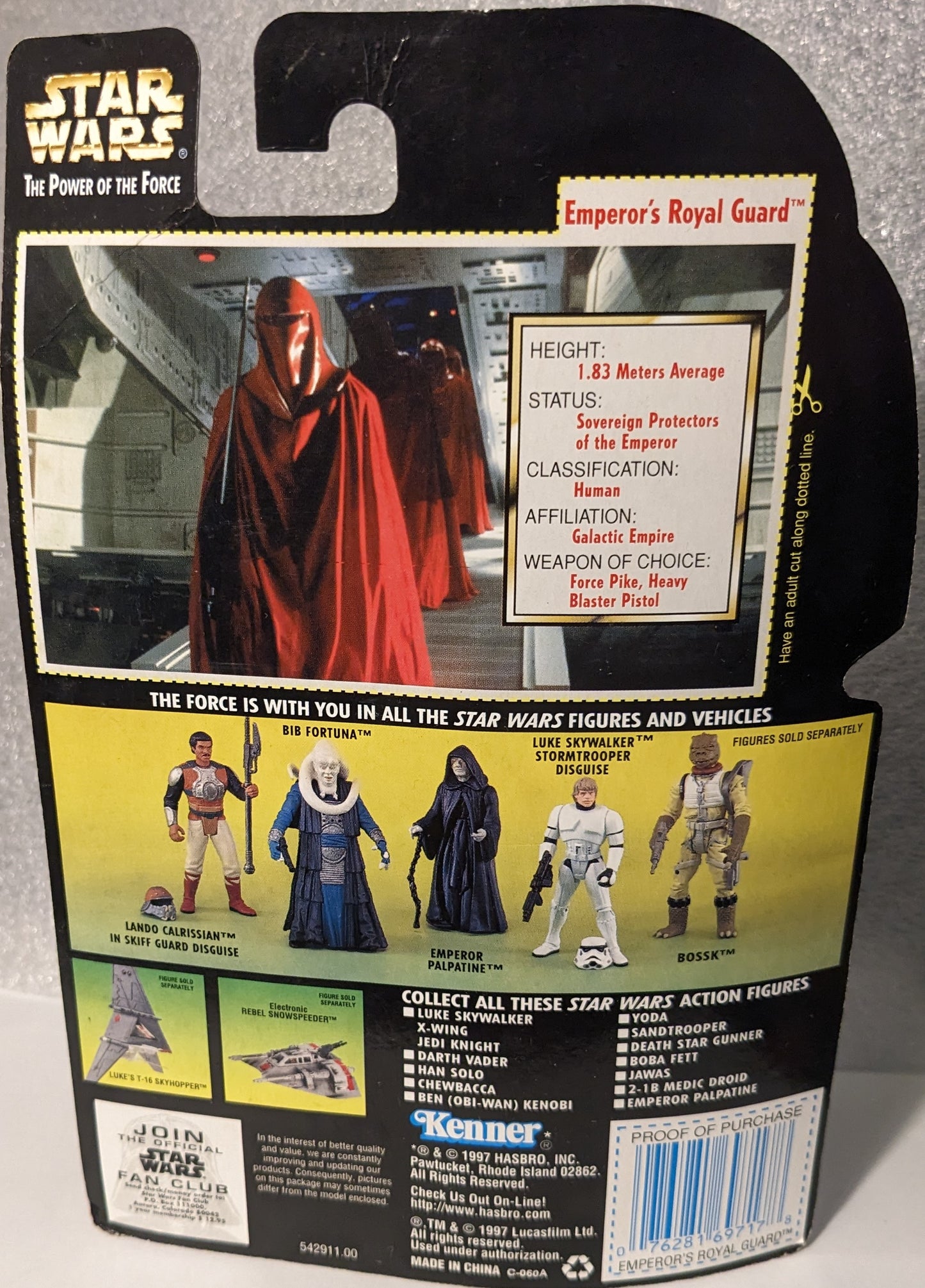 Star Wars The Power of the Force Emperor's Royal Guard with Force Pike