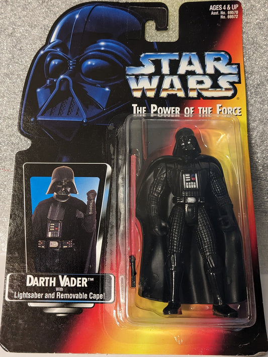 Star Wars The Power of the Force Darth Vader with Lightsaber and Removable Cape!