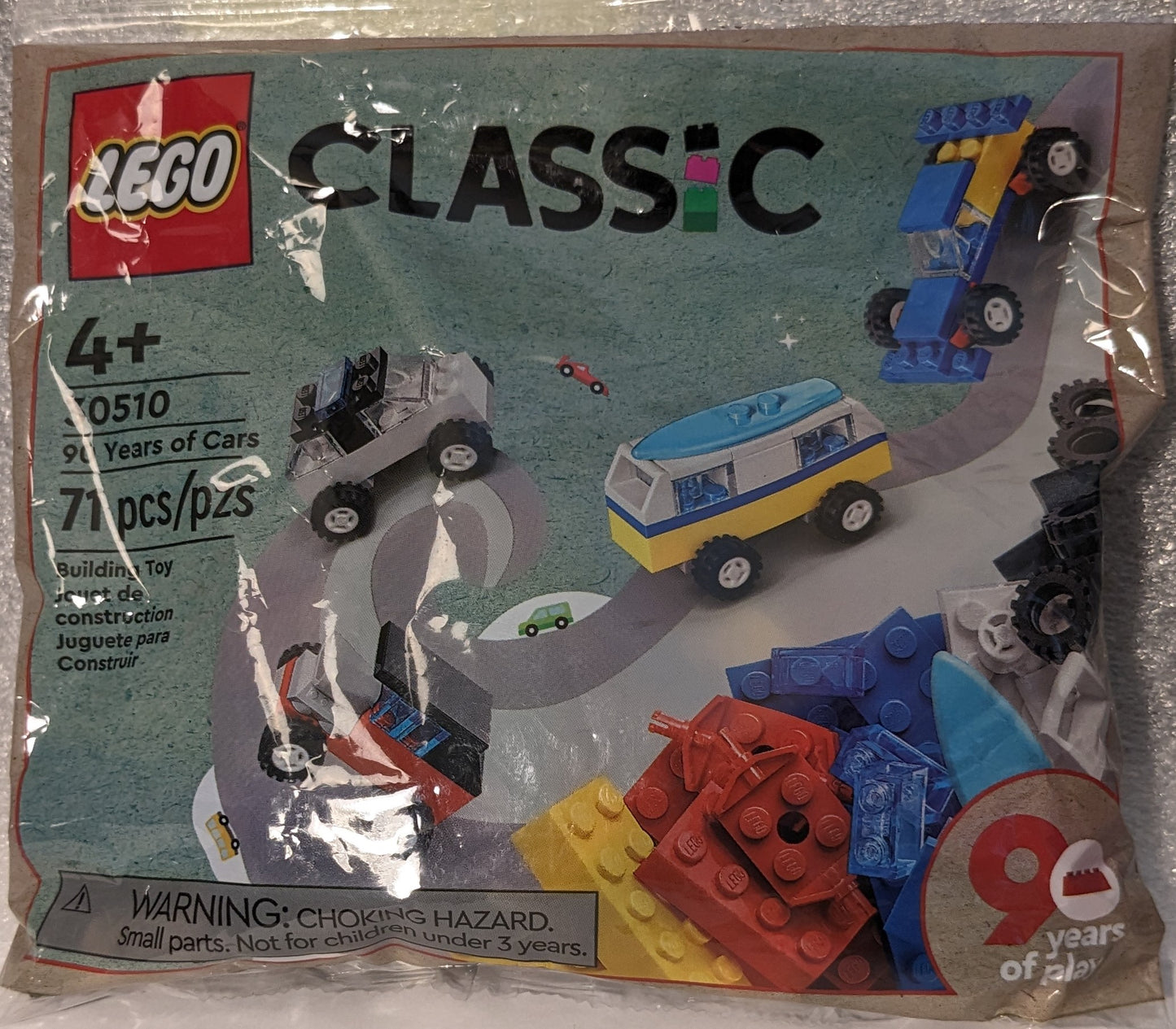 Lego Classic 90 Years of Play 90 Years of Cars 71 Pieces