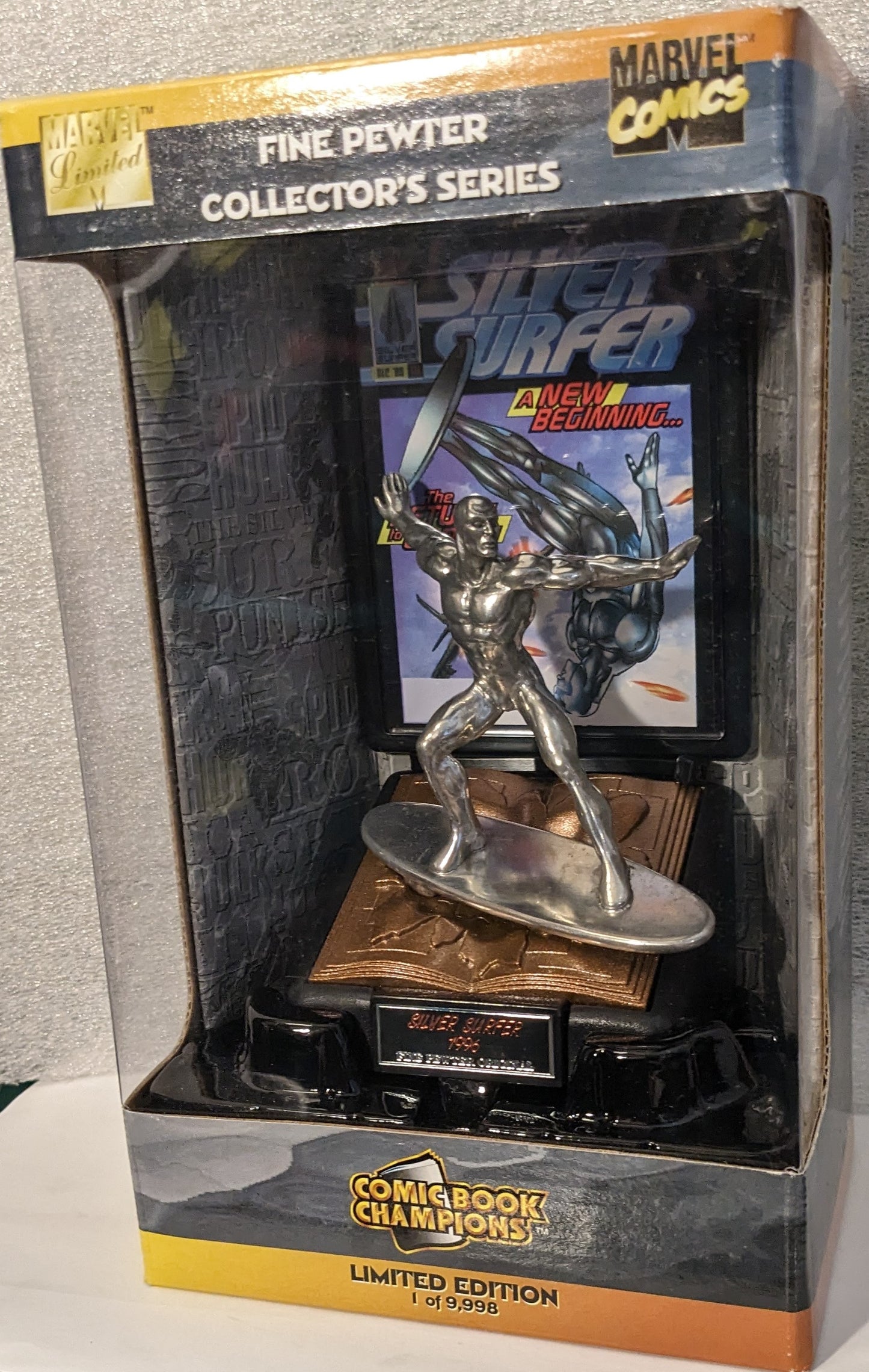 Marvel Comics Marvel Limited Marvel Series No. 3 Fine Pewter Collector Series Silver Surfer 1996 (Limited Edition)