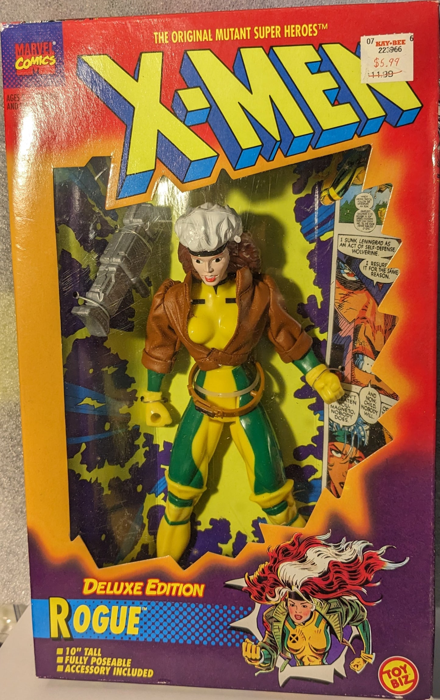 Marvel Comics The Original Mutant Super Heroes X-Men Deluxe Edition Rogue 10" Action Figure