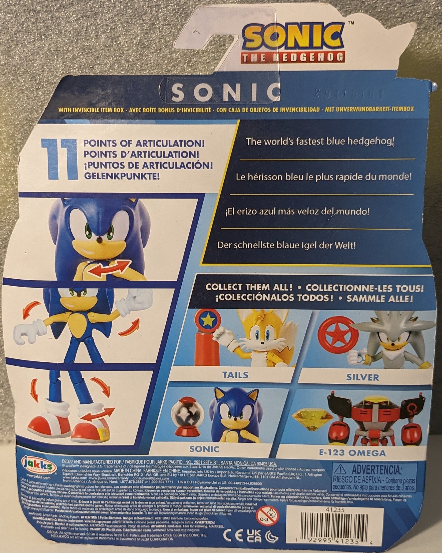 Jakks Inc. Sonic The Hedgehog Sonic with Invincible Item Box