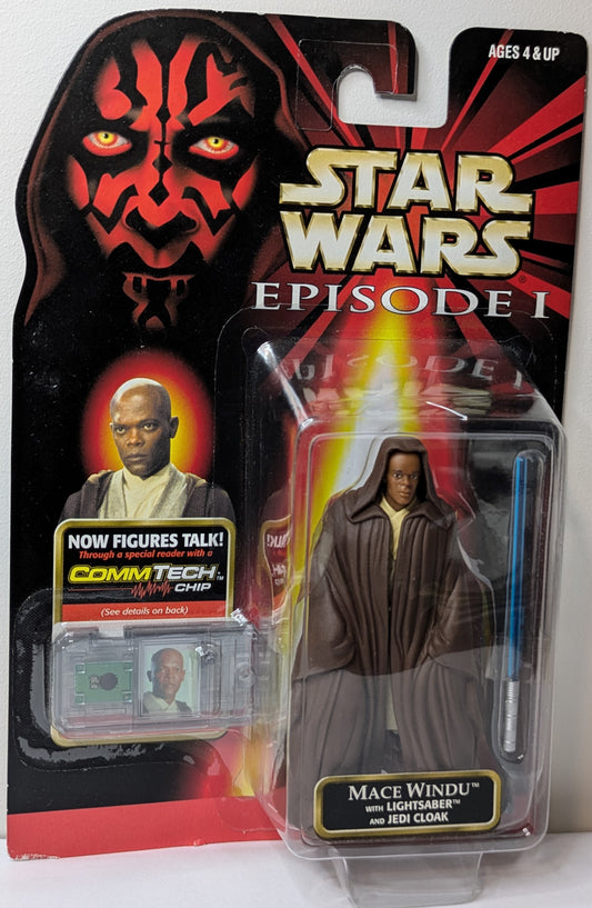 Star Wars Episode I Mace Windu with Lightsaber and Jedi Clock