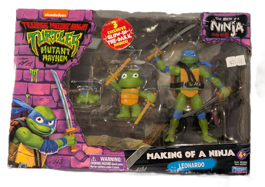 TMNT Mutant Mayhem Movie The Making of a Ninja Target Exclusive Leonardo Action Figure Set