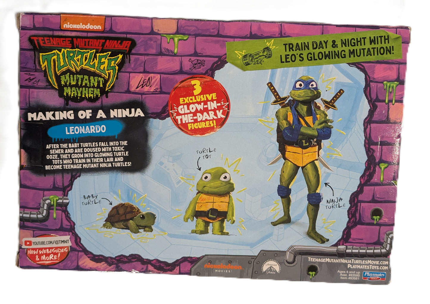 TMNT Mutant Mayhem Movie The Making of a Ninja Target Exclusive Leonardo Action Figure Set