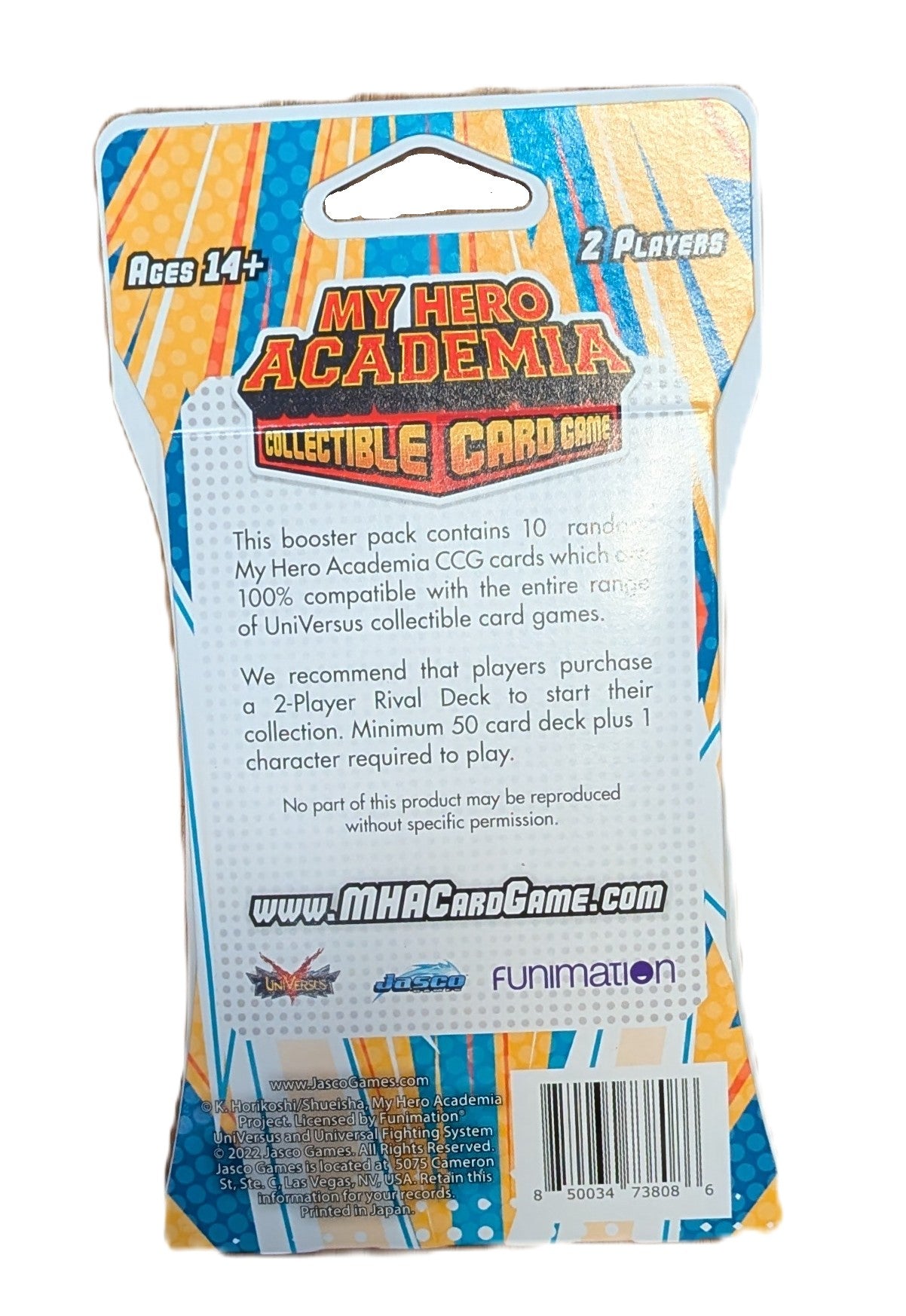 My Hero Academia Collectible Card Game Heroes Clash Booster Pack
