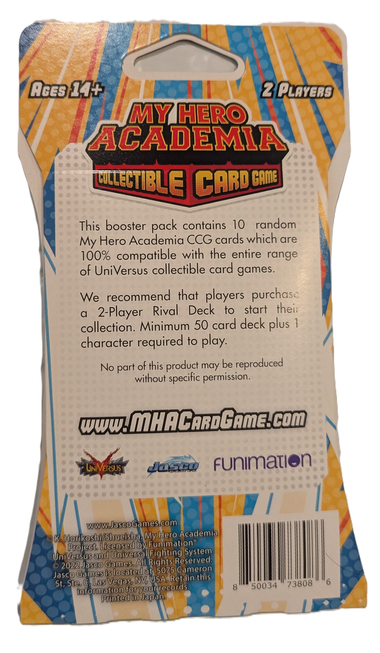 My Hero Academia Collectible Card Game Heroes Clash Booster Pack