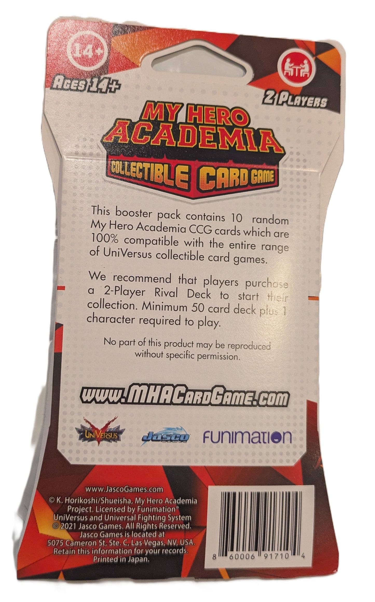 My Hero Academia Collectible Card Game Booster Pack