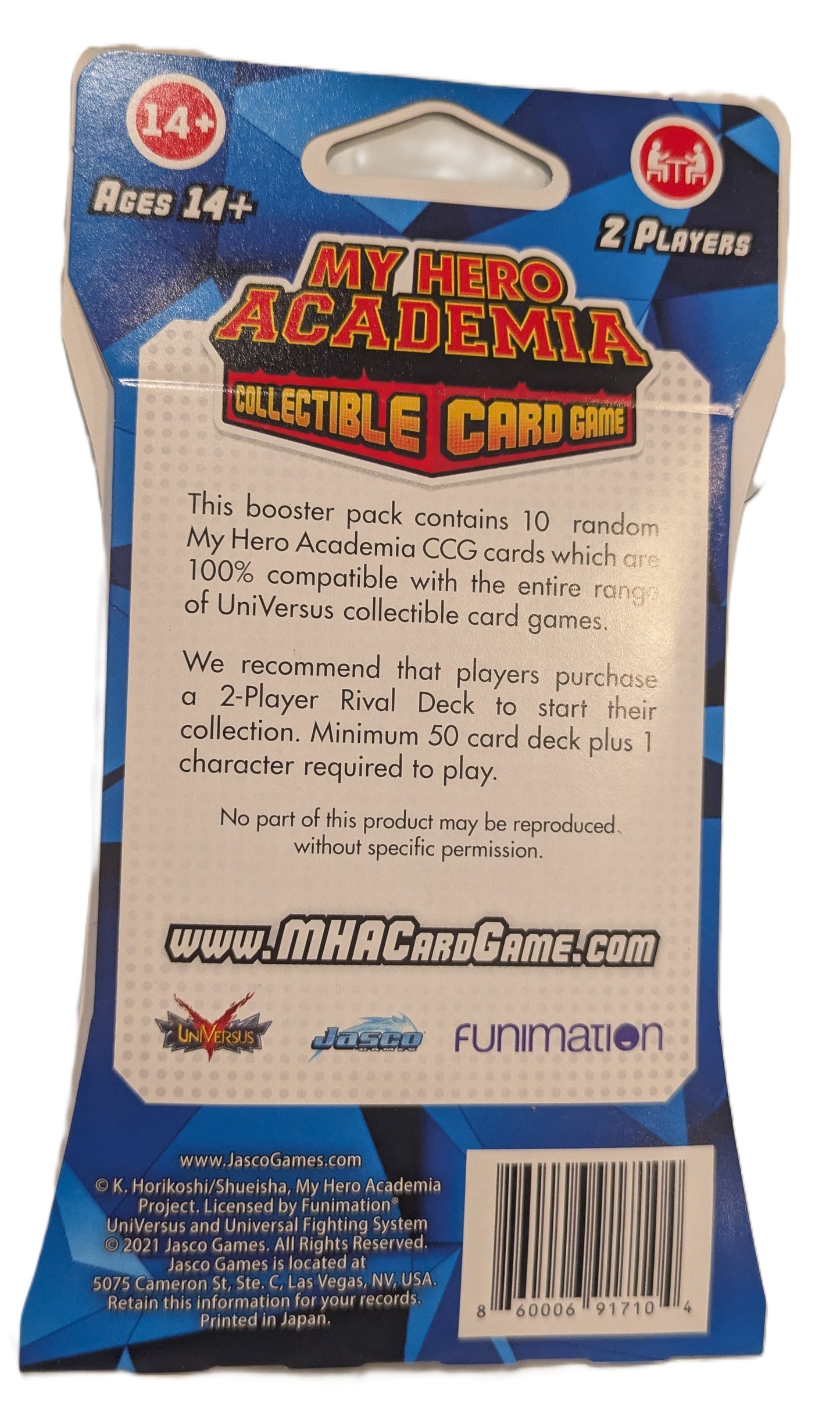 My Hero Academia Collectible Card Game Booster Pack
