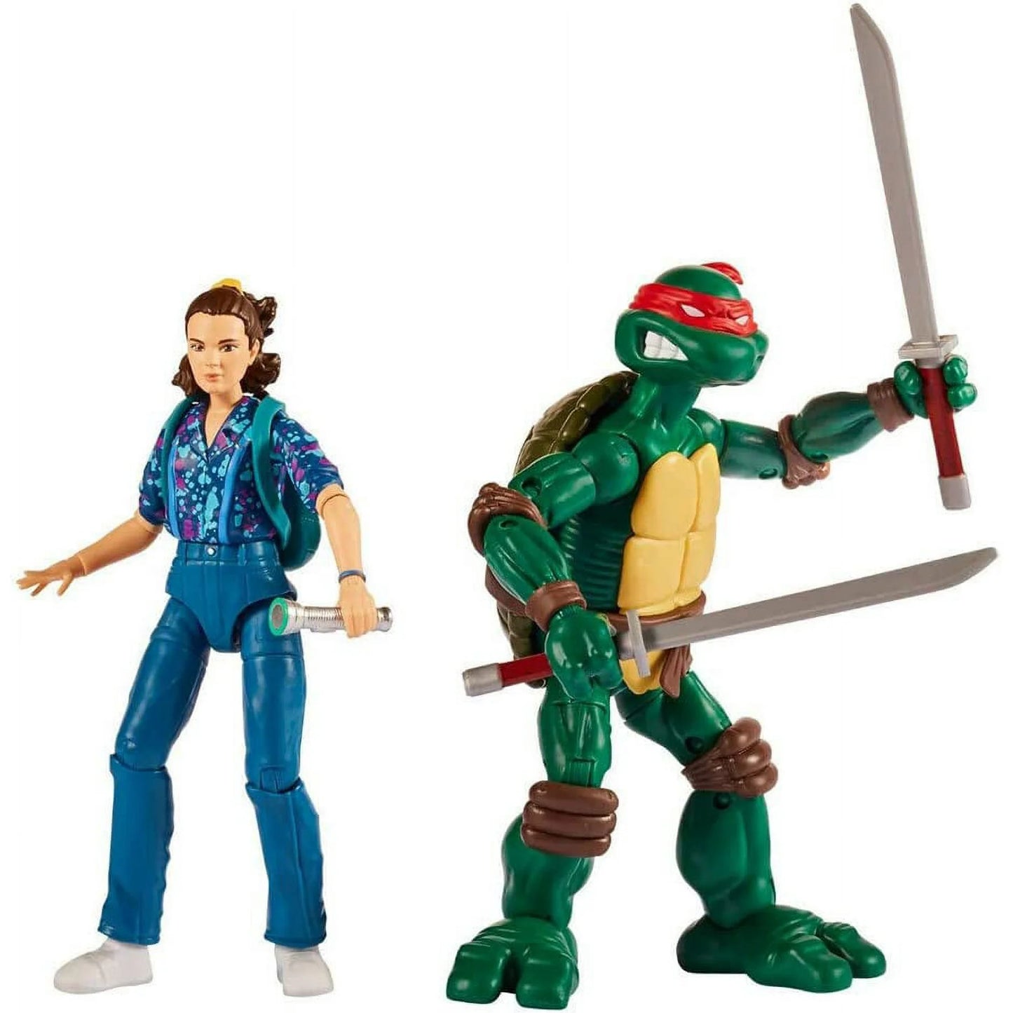 Teenage Mutant Ninja Turtles Stranger Things Leonardo & Eleven Action Figure 2-Pack (Upside Down Remix)