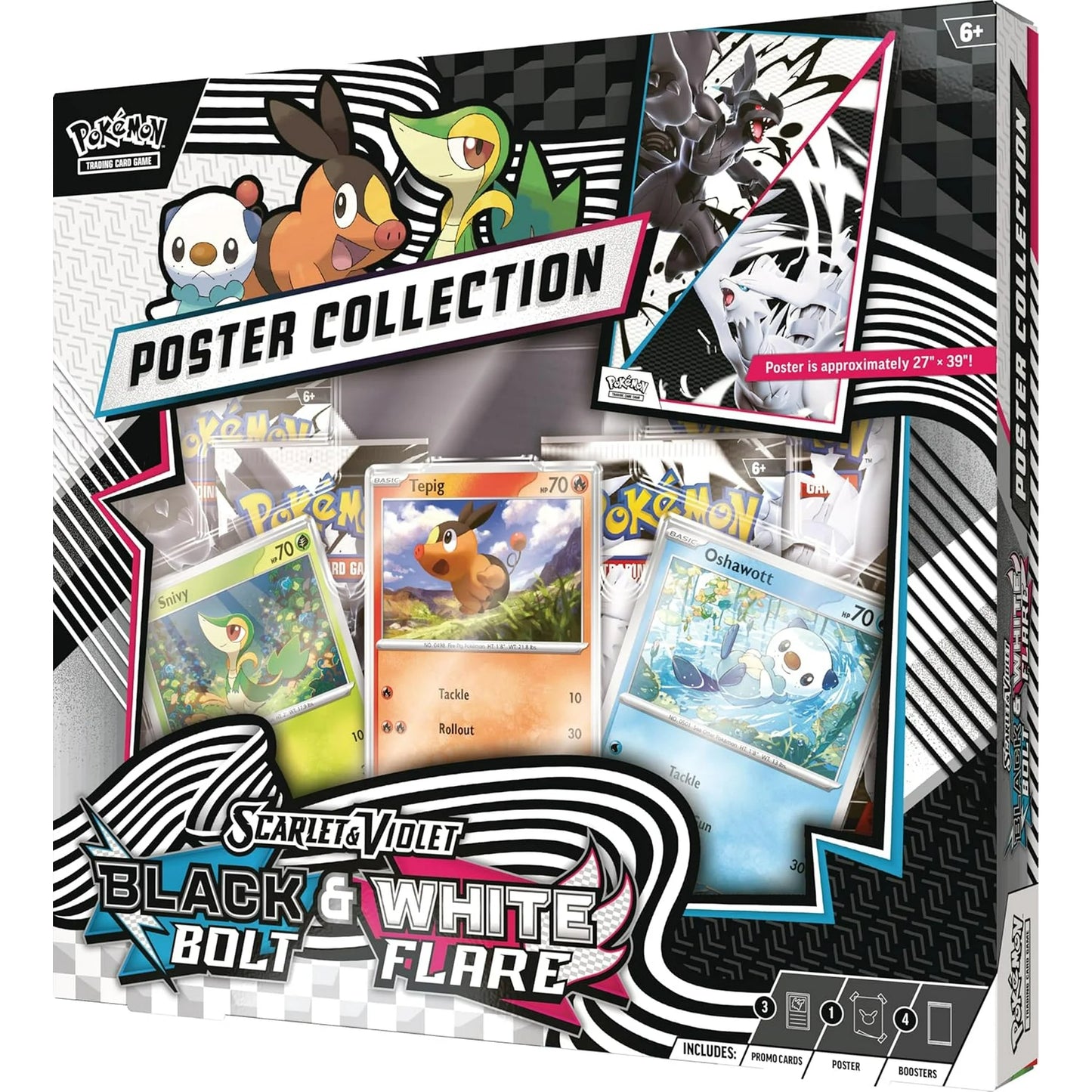 Pokémon Trading Card Game Scarlet & Violet 10.5 Unova Poster Collection Box - 4 Packs